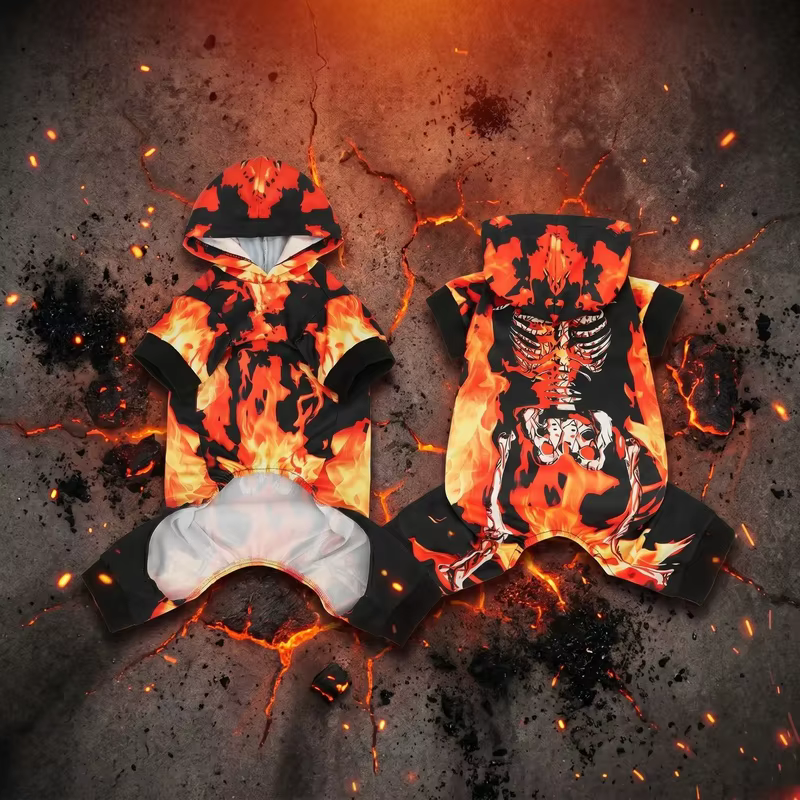 Pijama Calavera de Halloween para Gato y Perro - imagen 4