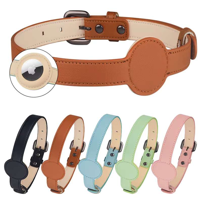 Collar ajustable de cuero sintético para gatos y perros pequeños - imagen 4