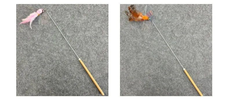 Palo de plumas para gatos con diseño de insecto