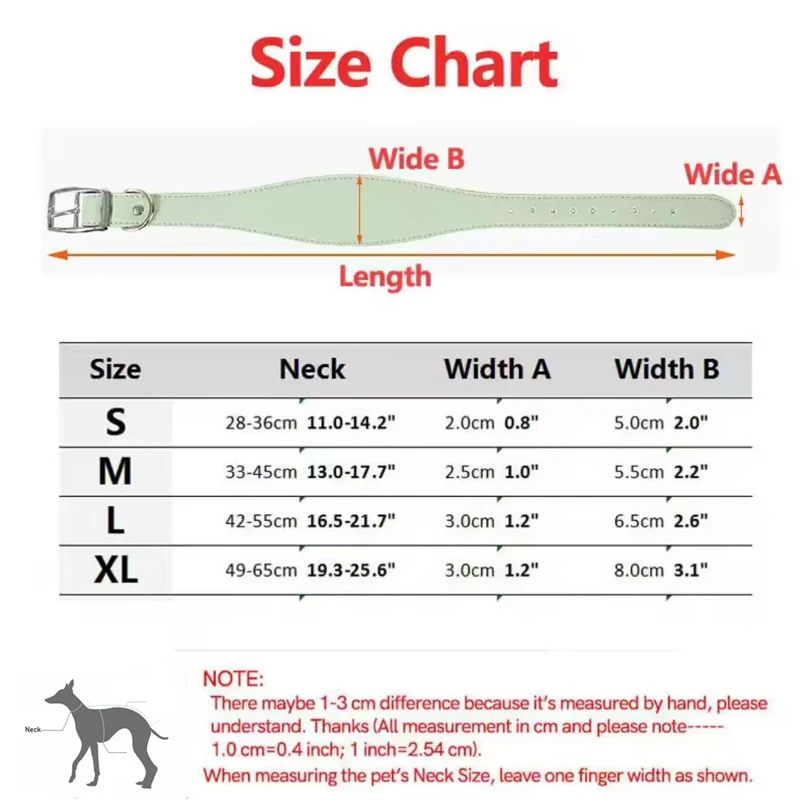 Collar puesto en un whippet