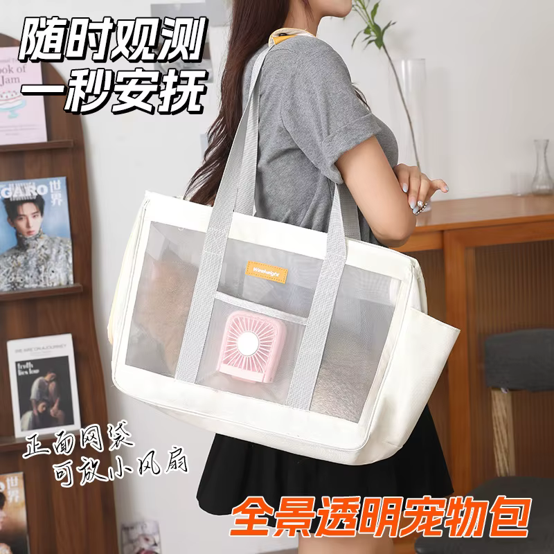 Bolsa de transporte portátil para perros pequeños con malla - imagen 5
