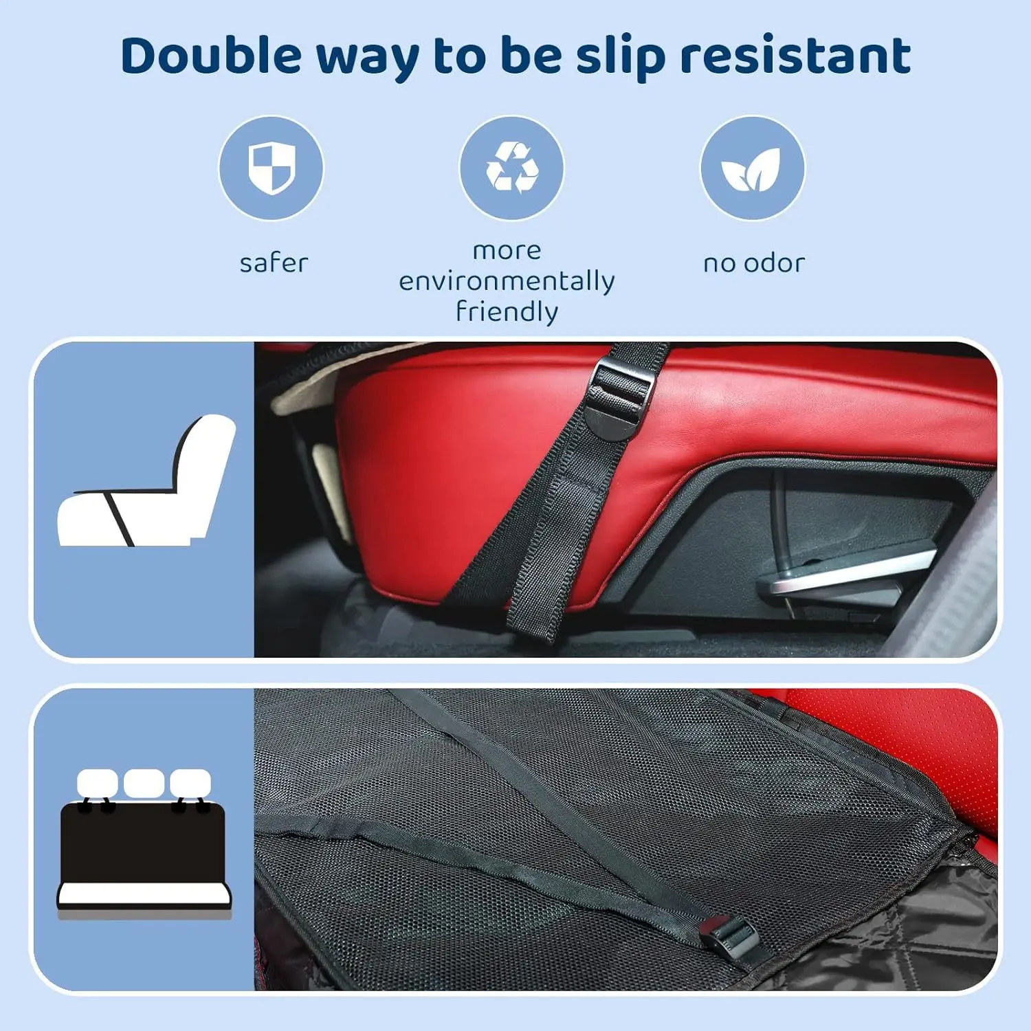 Alfombrilla antideslizante asiento trasero coche para gatos y perros - imagen 4