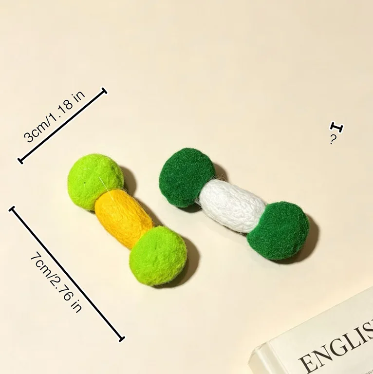 Juguete para gatos con pupa de insecto natural y bola de fieltro - imagen 2