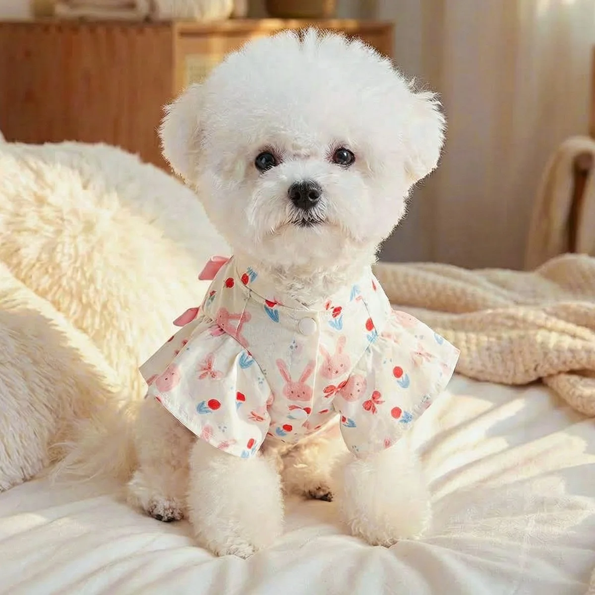 Sudadera con Lazo para Perro – Estampado Floral Romántico - imagen 4