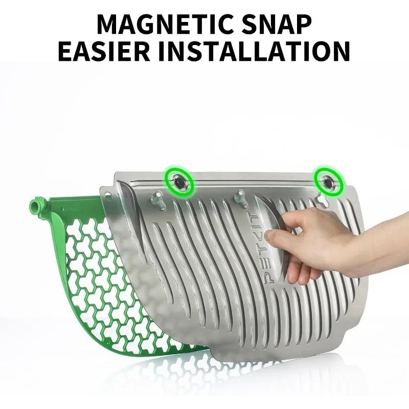 Tamizador y deflector desmontados