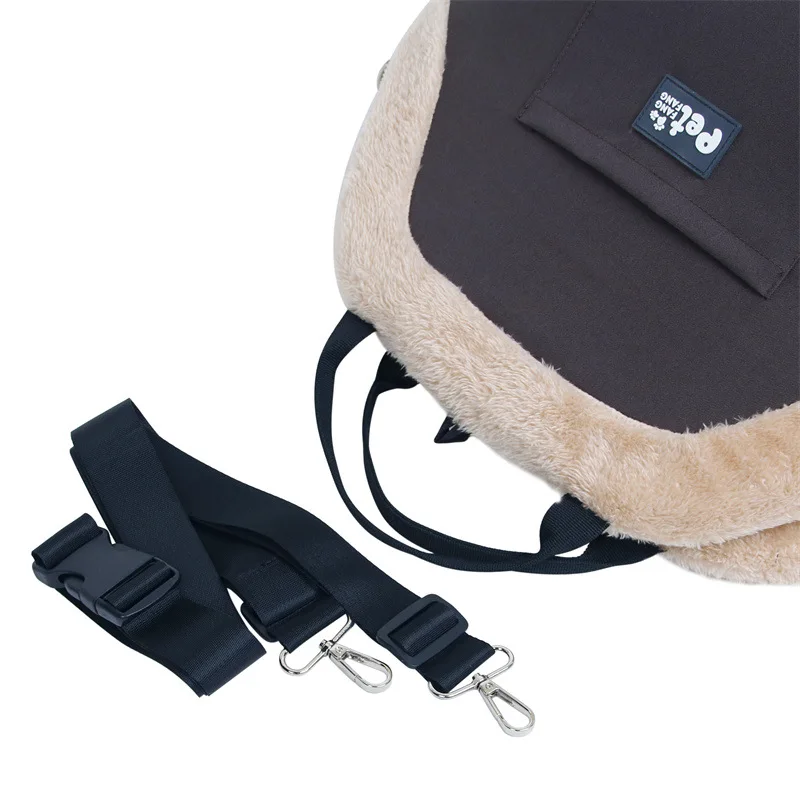 Bolso transportín bandolera seguro para gatos y perros pequeños coche