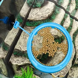 Alimentador flotante para acuario, bandeja circular o cuadrada