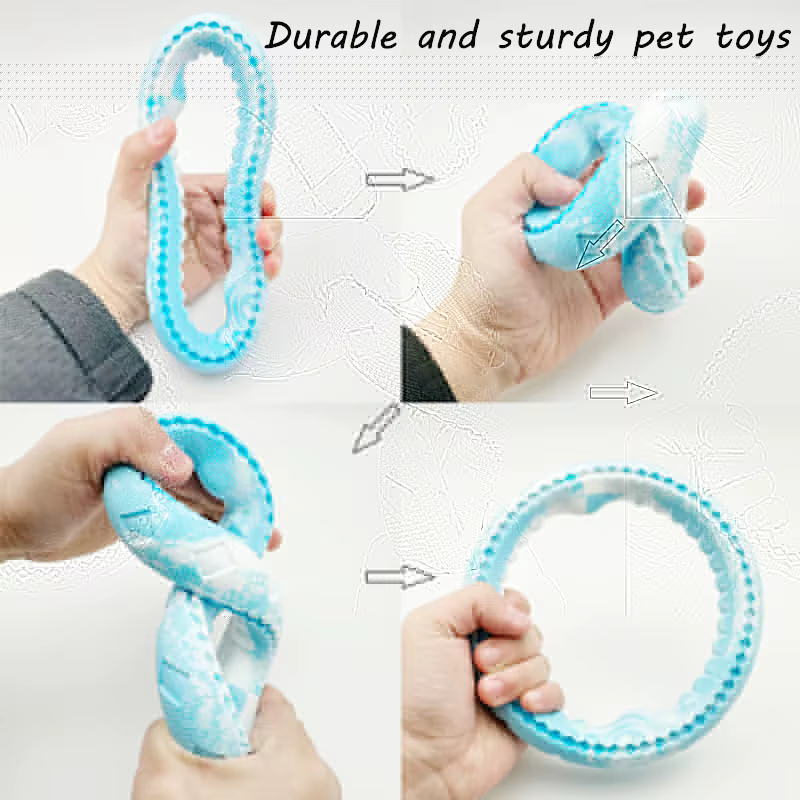 Anillo de goma para masticar resistente, ideal para perros