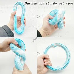 Anillo de goma para masticar resistente, ideal para perros