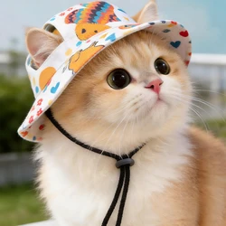 Sombrero de sol ajustable para perros y gatos pequeños y medianos