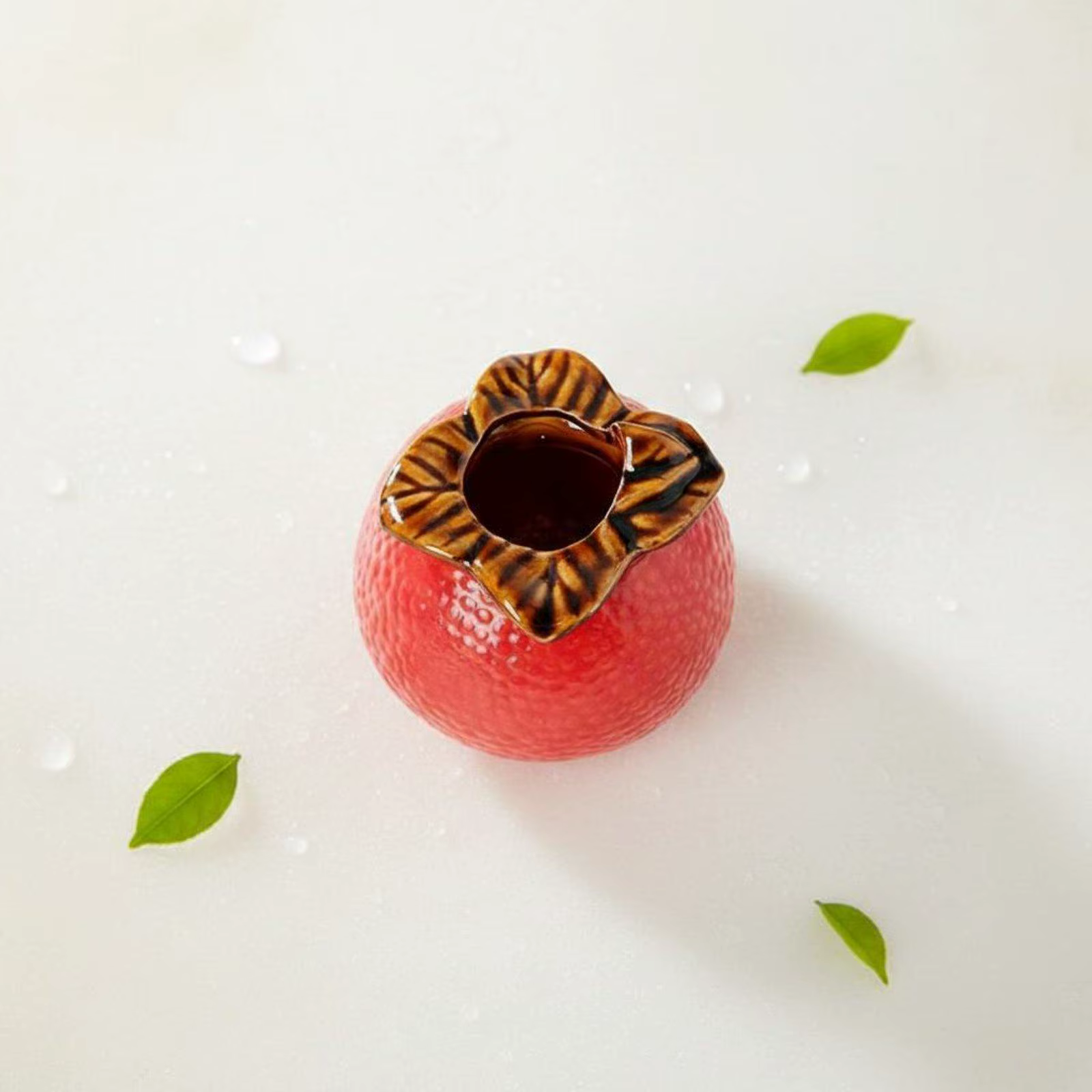 Maceta de Cerámica Texturizada con Frutas – Maceta Hidropónica Decorativa para Interior