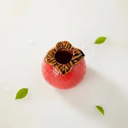 Maceta de Cerámica Texturizada con Frutas – Maceta Hidropónica Decorativa para Interior