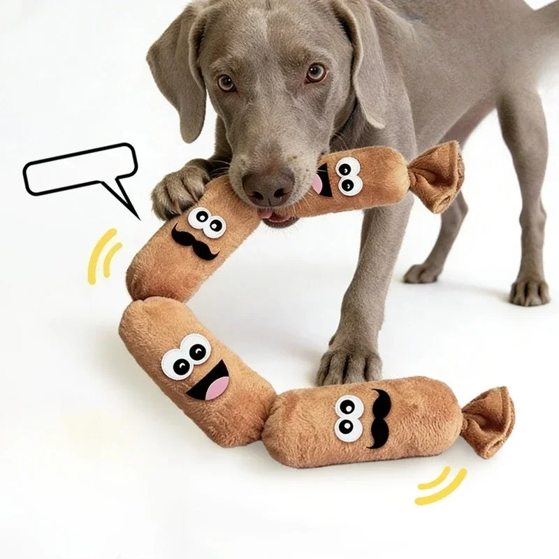 Juguete de peluche con sonido para perros, resistente a mordidas - imagen 5