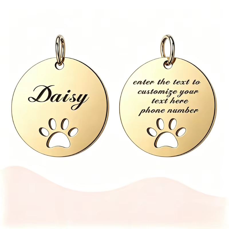 Etiqueta Personalizada Corazón para Perro con Diseño Huella - imagen 5