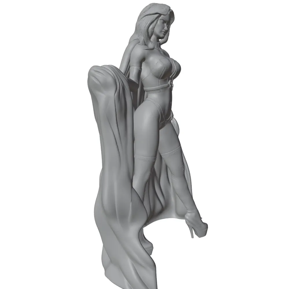 Kit modelo de resina impreso en 3D, muñeca gris sin montar