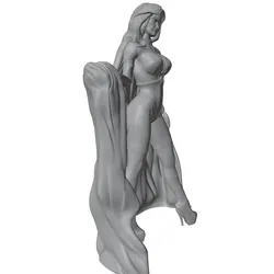 Kit modelo de resina impreso en 3D, muñeca gris sin montar