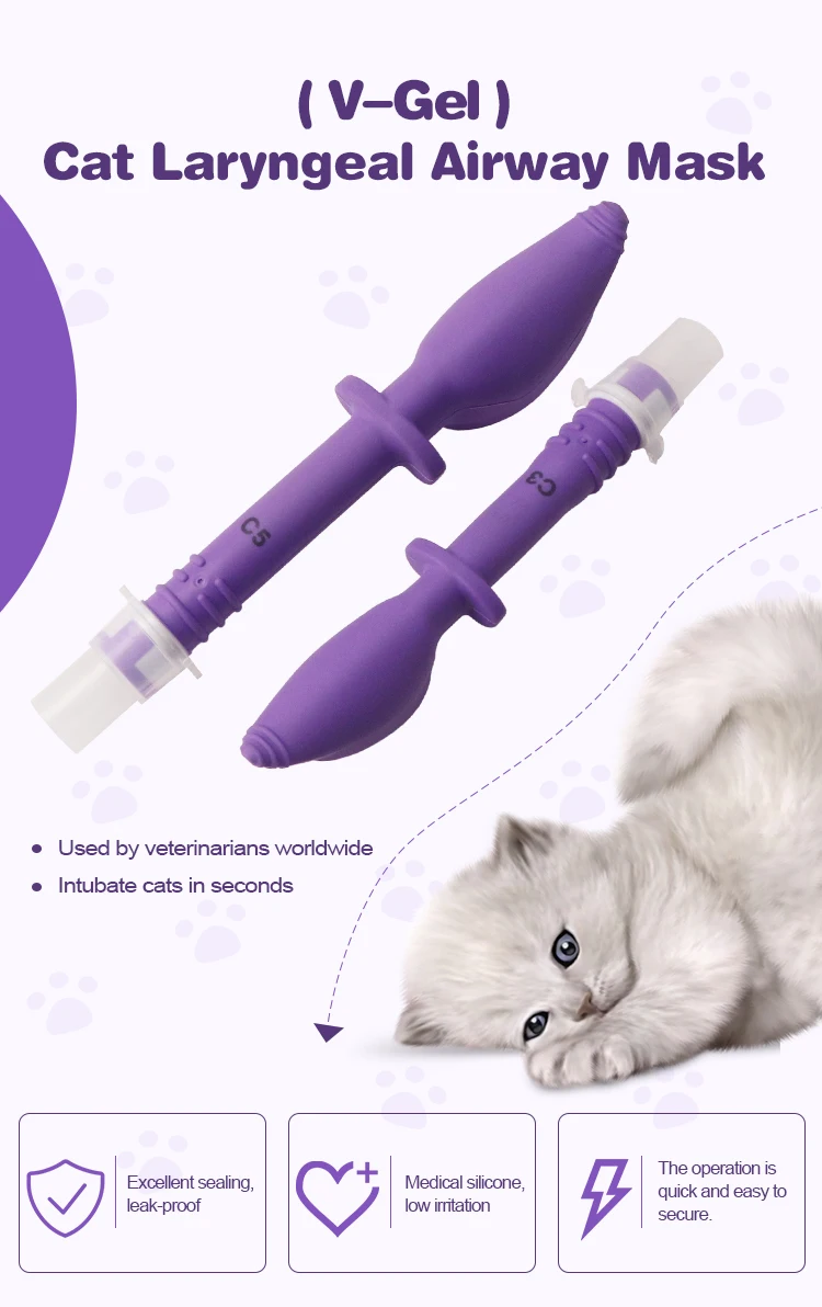 Mascarilla supraglótica veterinaria para gatos
