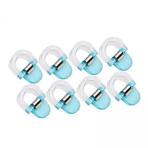 Clips ajustadores para pantalones – Abrazaderas elásticas para puños y ropa azul - imagen 4