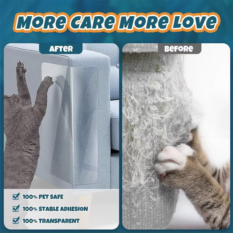 Protector Rascador de Sofá para Gatos – Alfombrilla Autoadhesiva Antirrasguños - imagen 2