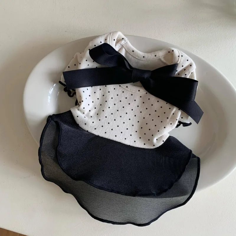 Vestido de verano con volantes y lazo para perros y gatos Caniche - imagen 2
