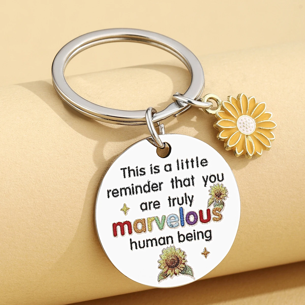 Llaveros con diseño de girasol para mujeres: regalos bonitos para ánimo - imagen 4