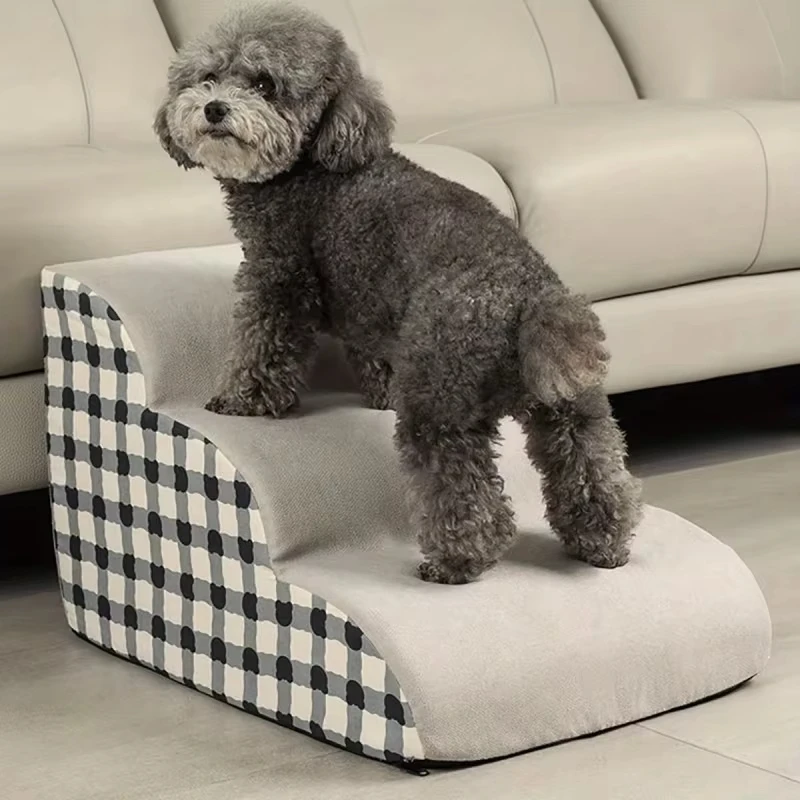 Escalera desmontable de espuma para gatos y perros junto a la cama - imagen 4