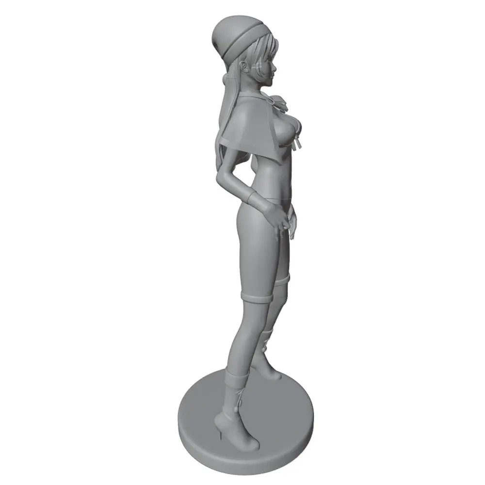 Miniatura de figura anime gris impresa en 3D GK para montar y pintar - imagen 2