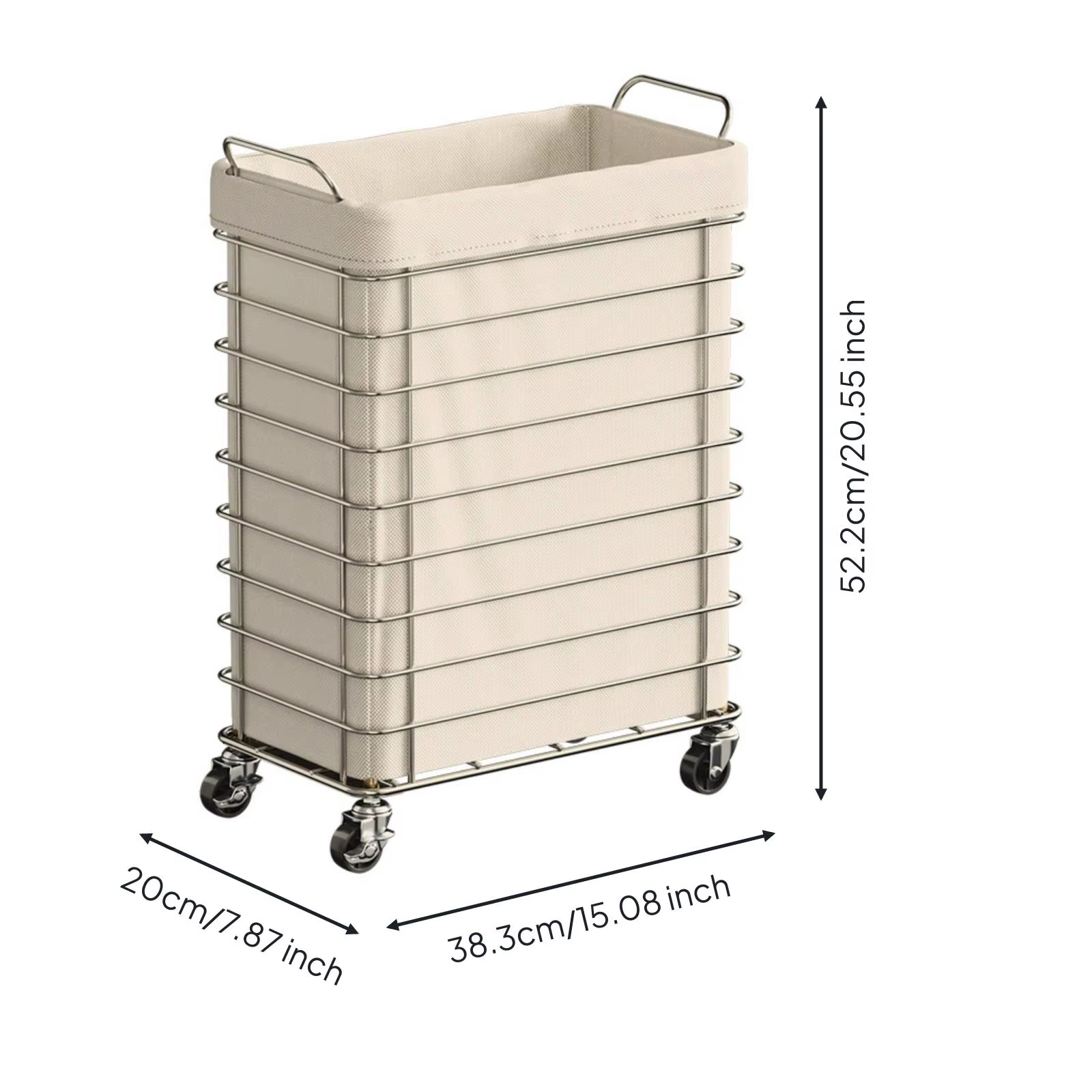 Cesta para la ropa con ruedas y gran capacidad - imagen 3