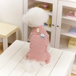Mono polar a rayas para perros pequeños y gatos – Invierno
