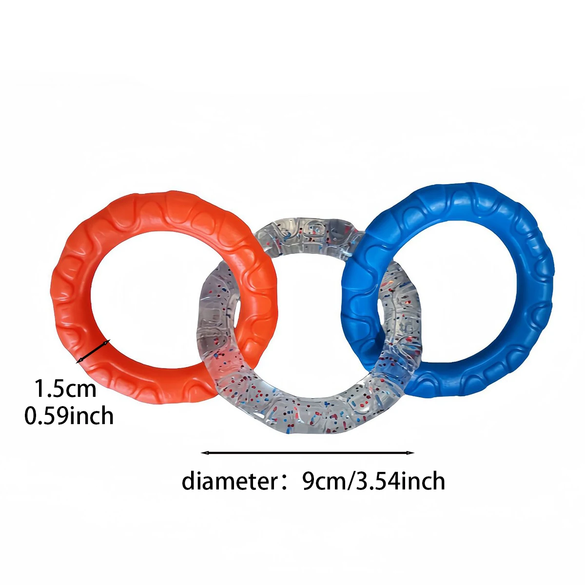 Juguete para masticar perros TPR tres anillos