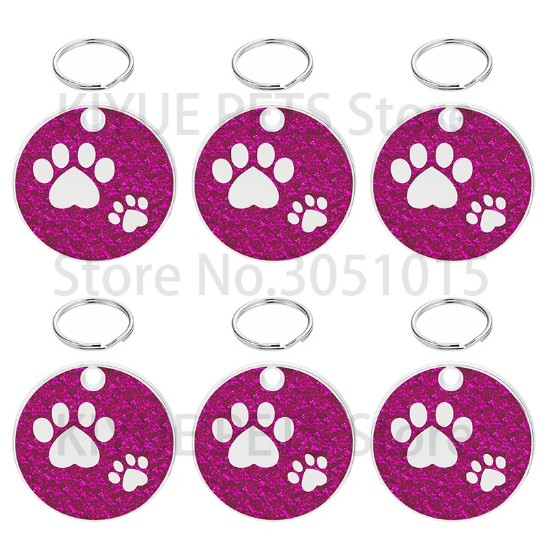 Colgantes redondos blancos para collares de perro y gato – Lisos para grabar - imagen 5