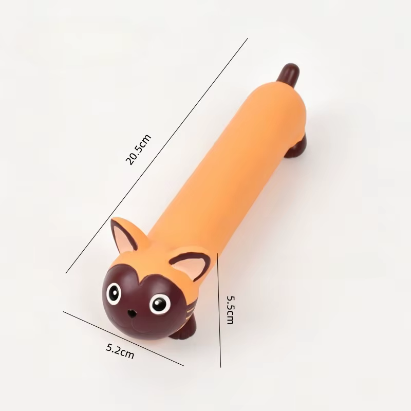 Juguete interactivo de goma con sonido para masticar gatos y perros - imagen 3