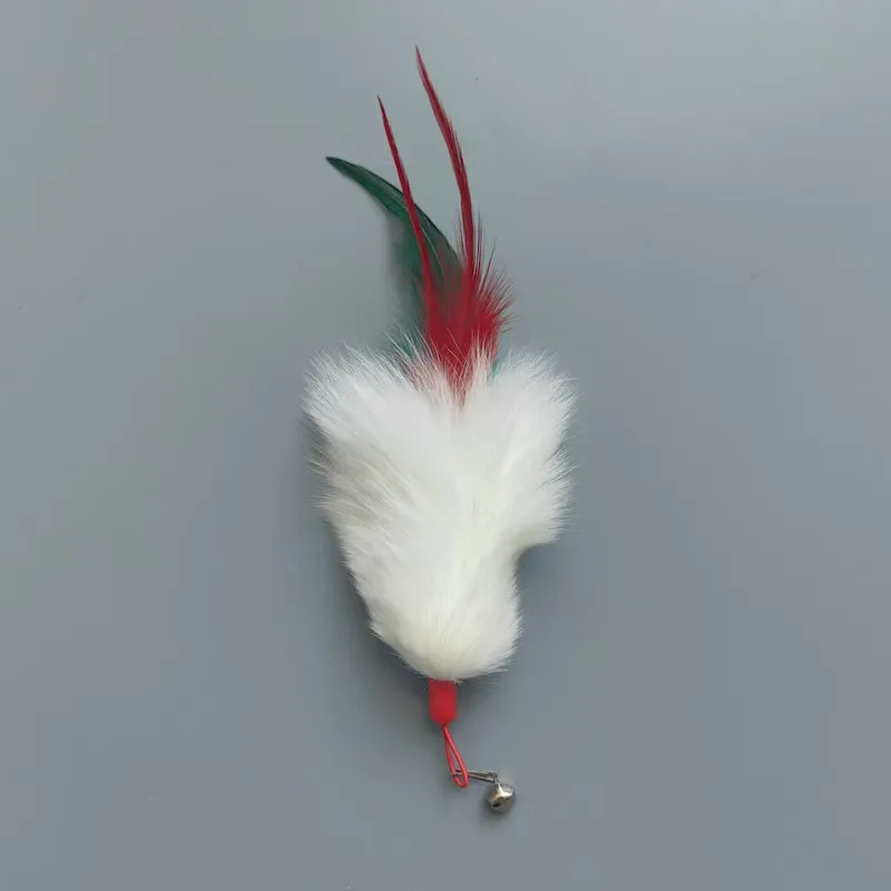 Juguetes para gatos con plumas y cabezales de repuesto - set de 2