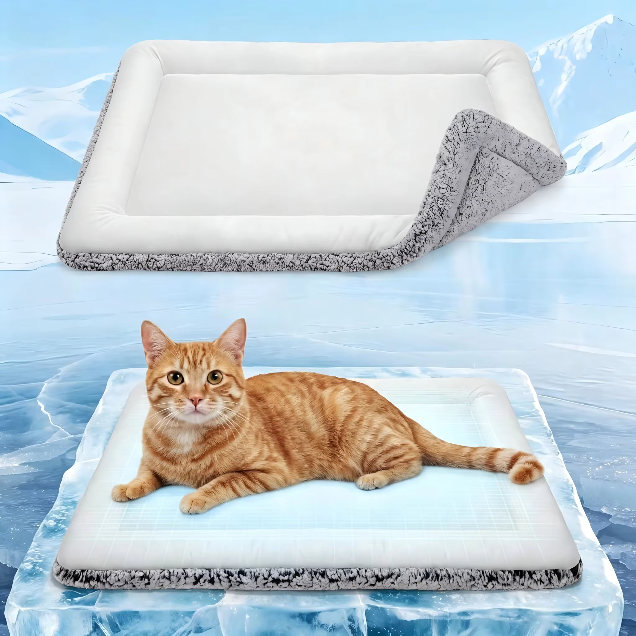 Alfombra 2 en 1 para gatos y perros: fresca y cálida - imagen 5