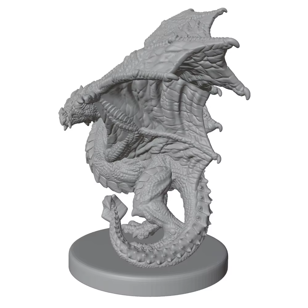 Figura de dragón en miniatura para pintar – Modelo de resina impreso en 3D - imagen 4