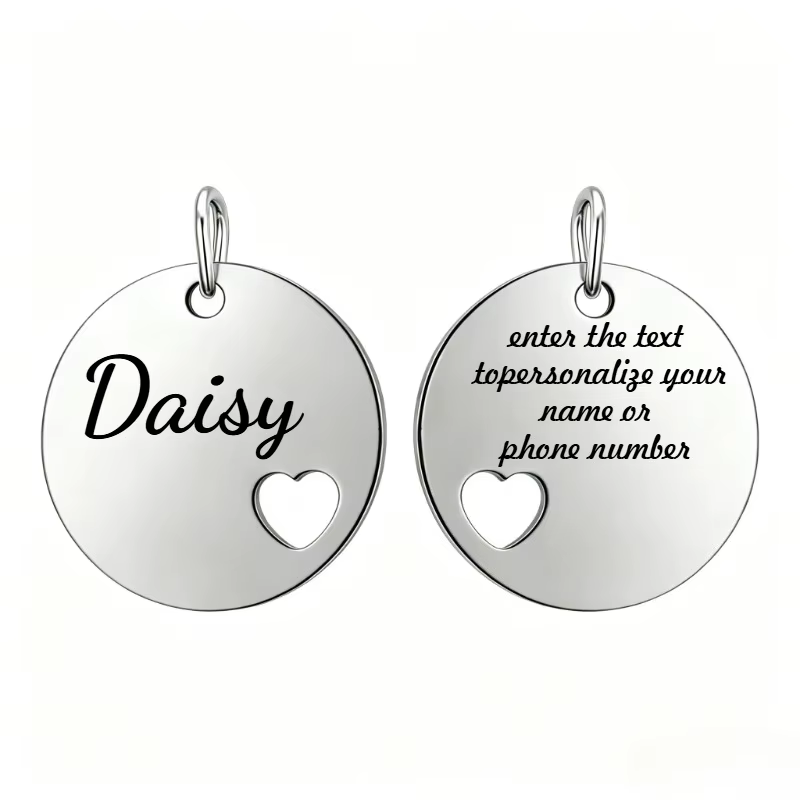 Etiqueta Personalizada Corazón para Perro con Diseño Huella - imagen 2