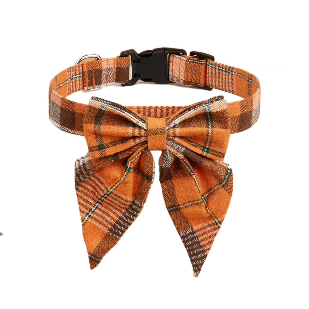 Collar de Algodón con Lazo para Perros y Gatos – Ajustable