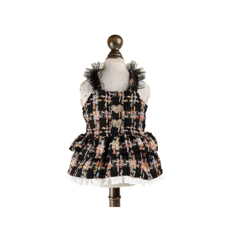 Vestido a Cuadros con Encaje para Perros Pequeños y Gatos - imagen 4