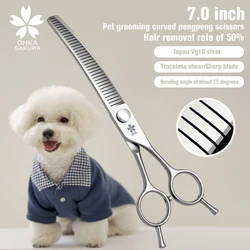 Tijeras profesionales de peluquería canina para recorte y entresacado