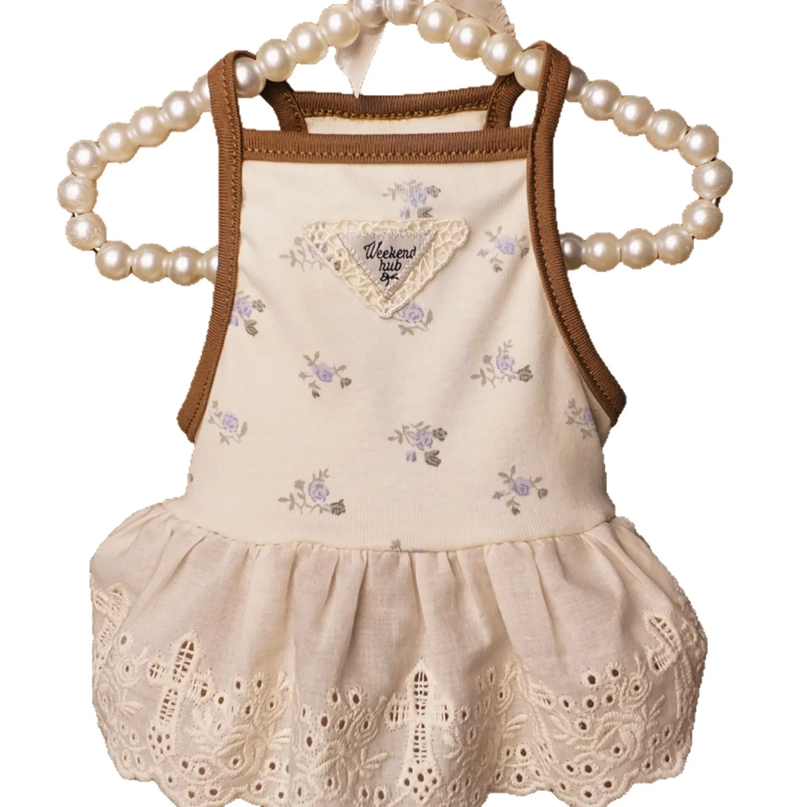 Vestido de encaje para perros pequeños – falda con correa elástica - imagen 2