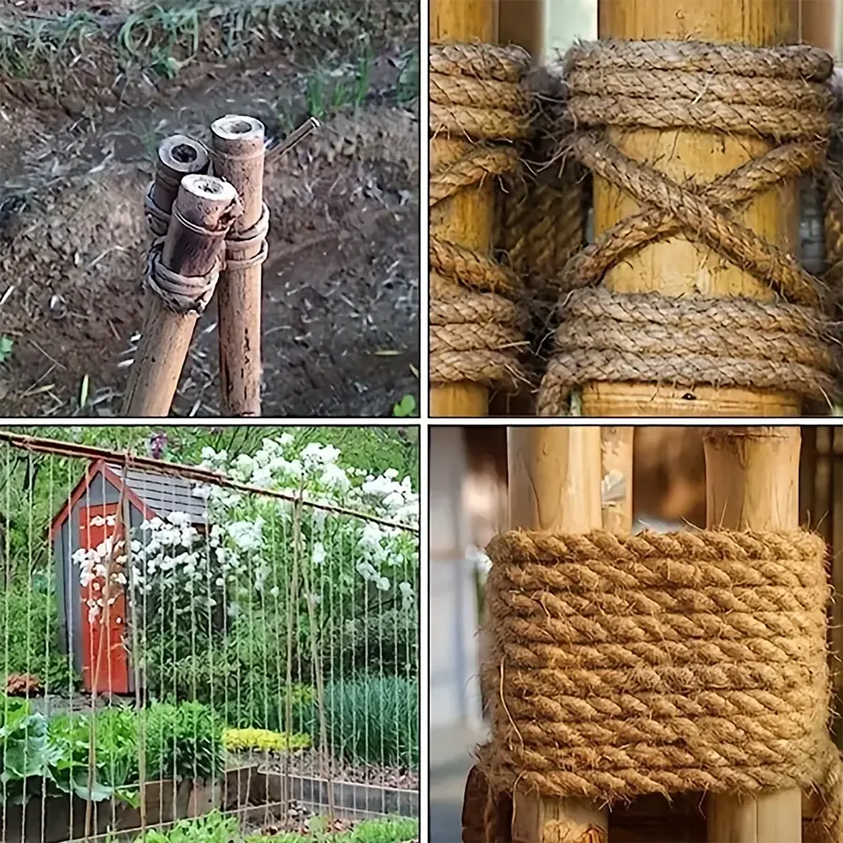 Textura rugosa de la cuerda de cáñamo