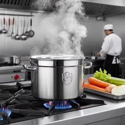 Olla de acero inoxidable con tapa y asas para gatos y perros – Gran capacidad