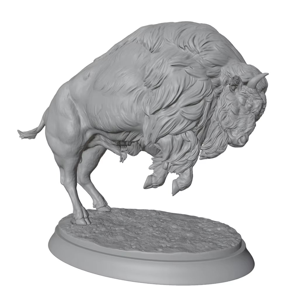 Figura Miniatura de Bisonte Norteamericano – Impresión en 3D - imagen 4