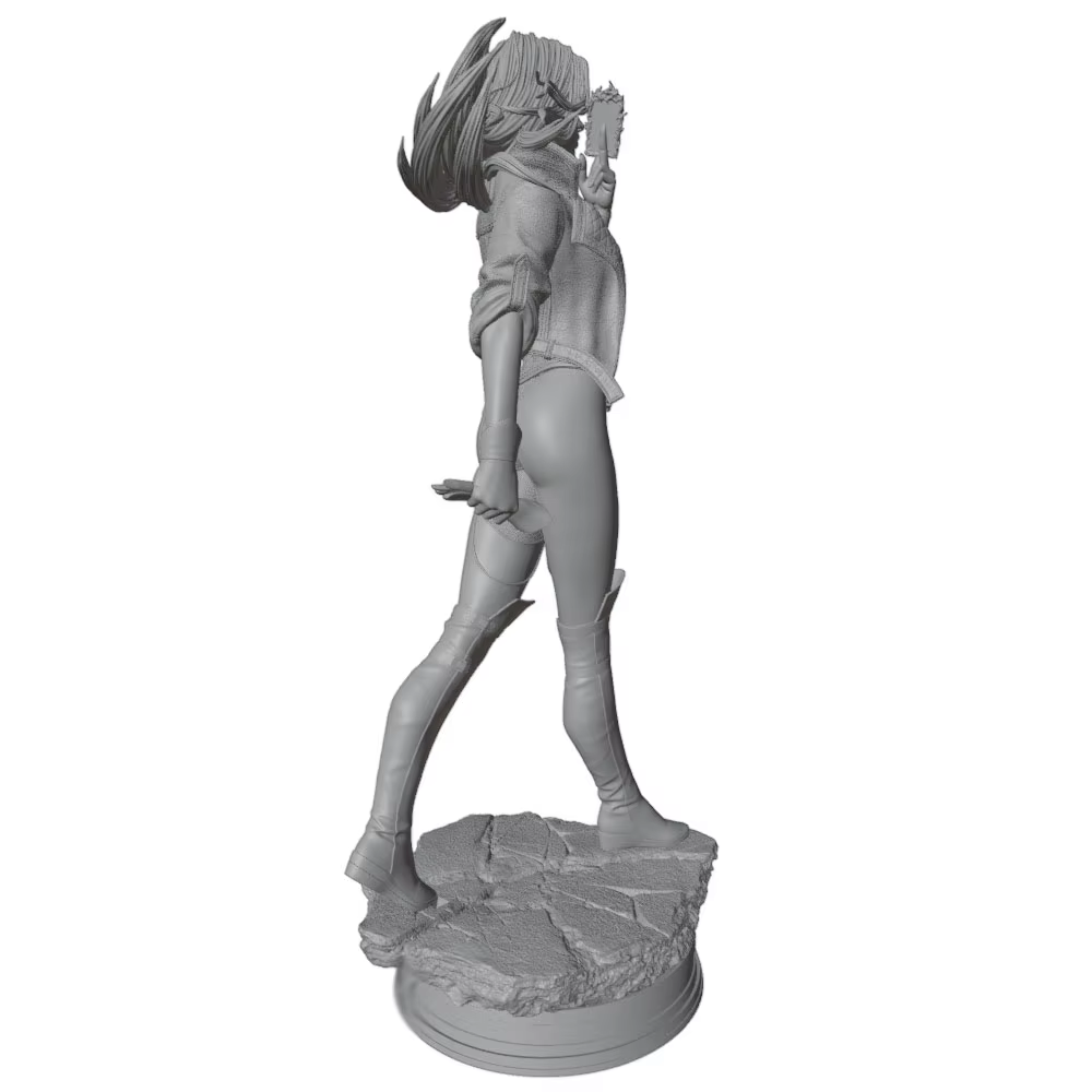 Figura gris impresa en 3D de resina sin ensamblar, coleccionistas - imagen 5