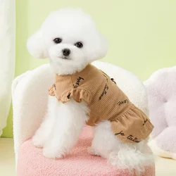 Vestido con mangas abullonadas para perro y gato – Ropa con estampado para mascotas