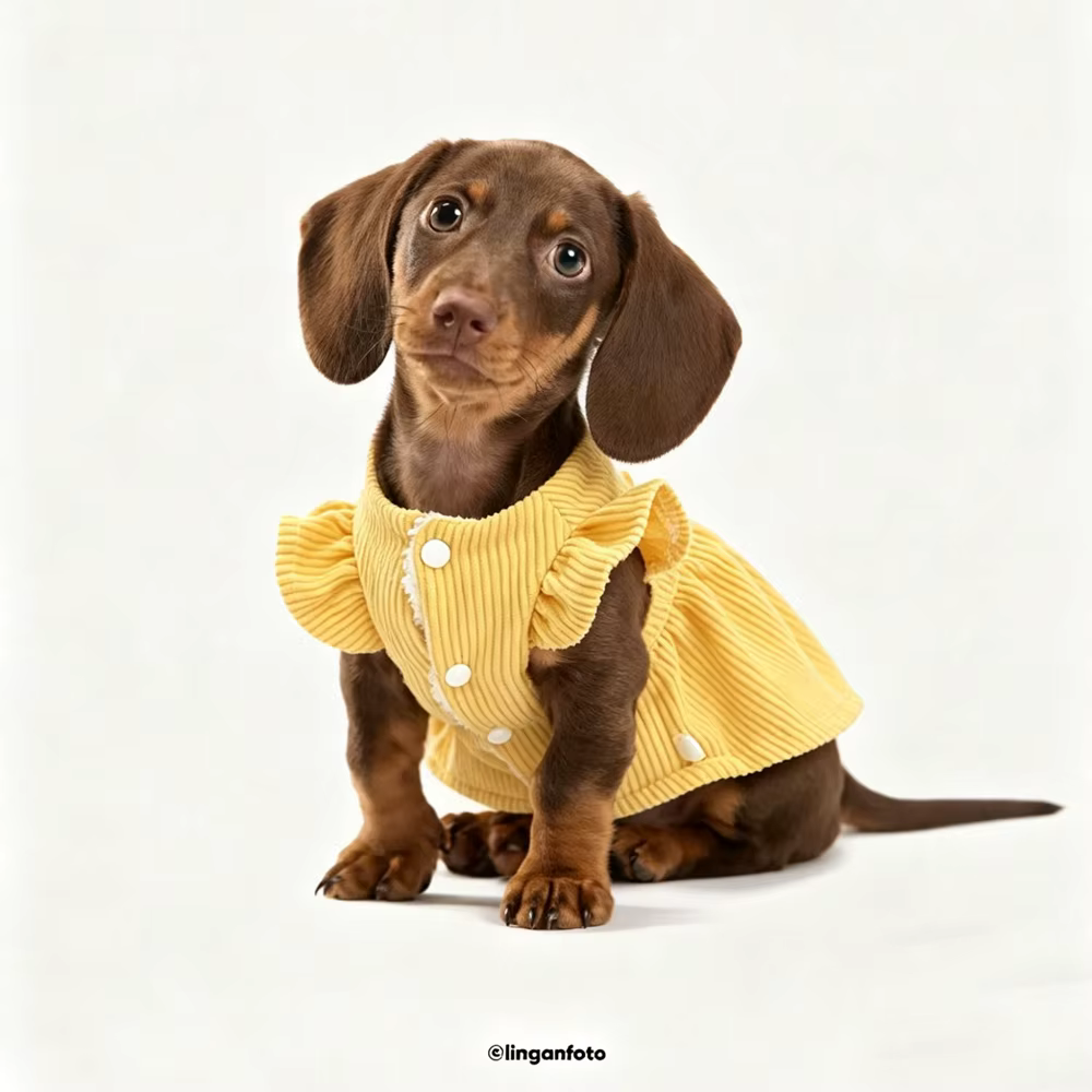 Chaleco pana cálido de invierno para perros salchicha Dachshund - imagen 3
