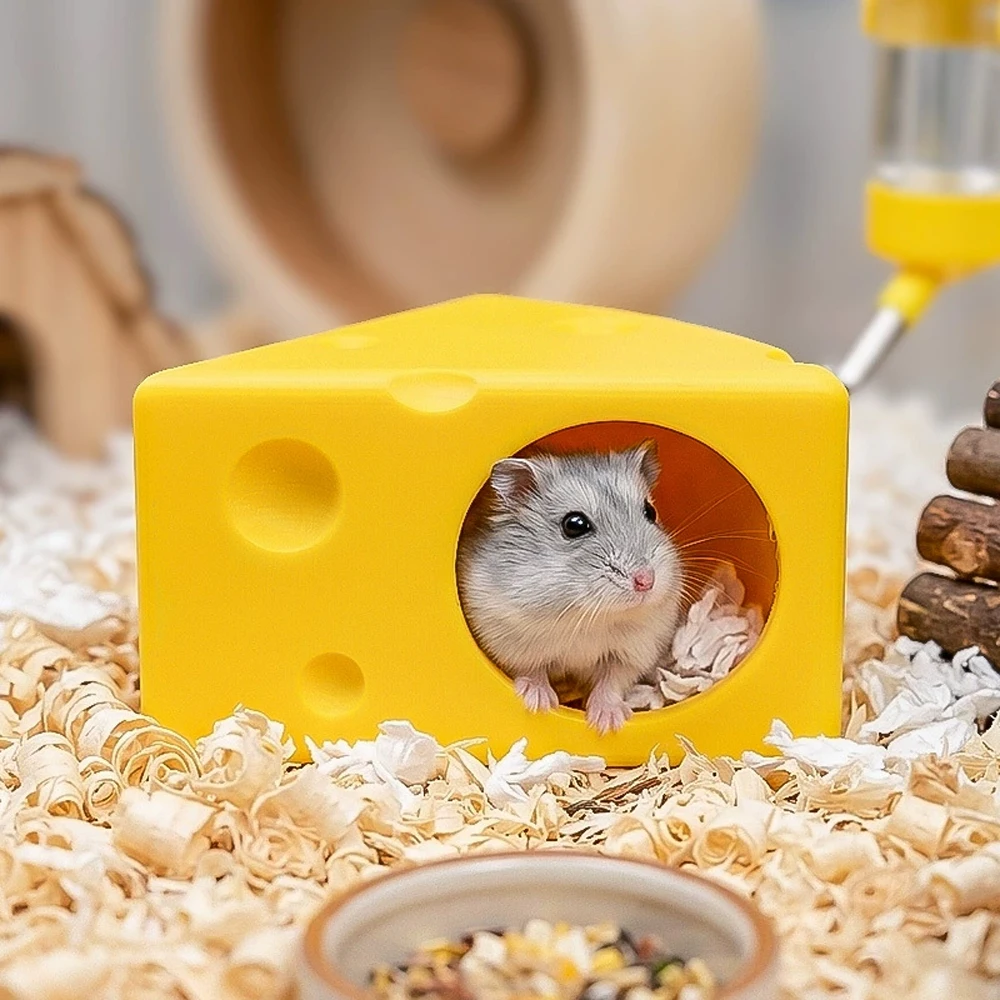 Escondite queso para hámster sirio: casa y comederos para jaula - imagen 4