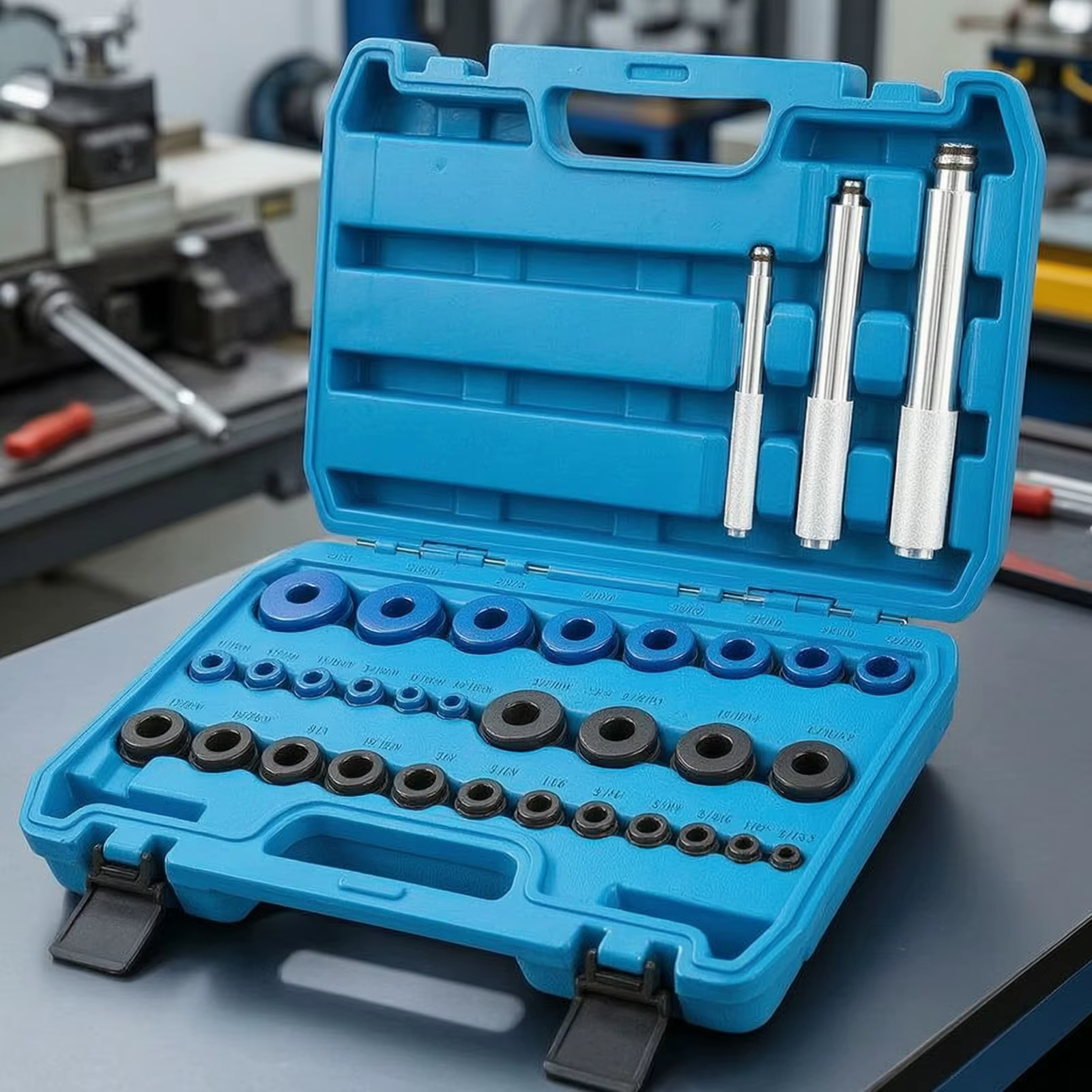 Kit Prensa Rodamientos Métrica e Imperial – Herramientas Profesional 33 Piezas - imagen 3