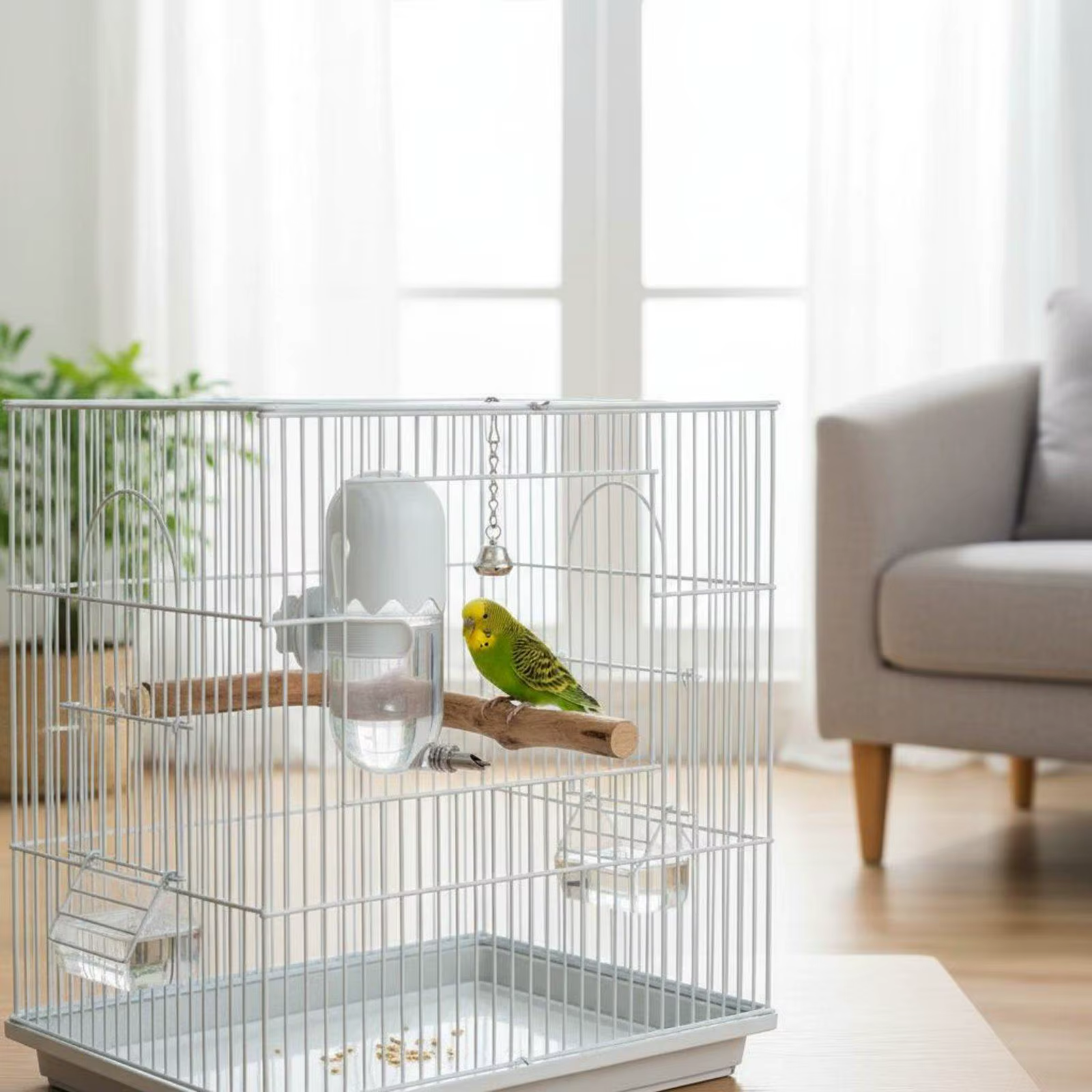 Bebedero automático antiderrames para loros y pájaros - imagen 3