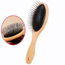 Peine de madera para perros y gatos: cepillo de masaje